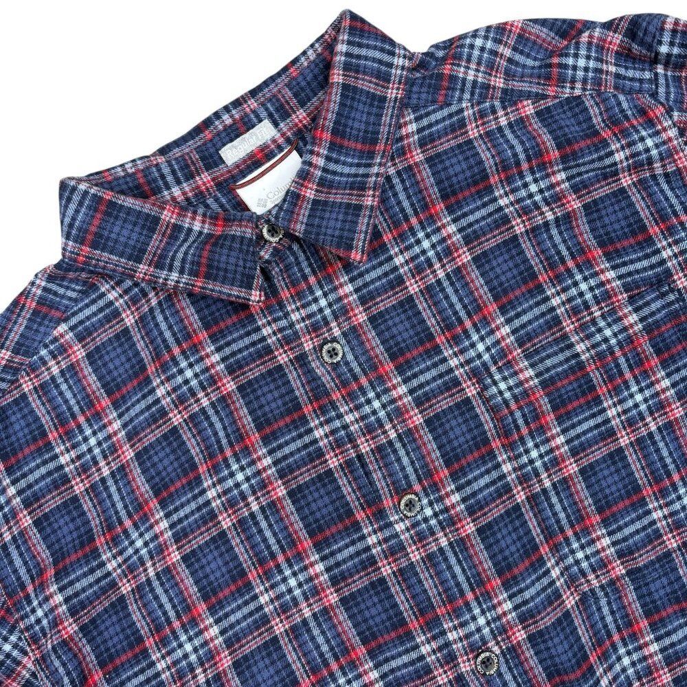 Columbia Flannel Plaid Long Sleeve Button Down Mens Size Large